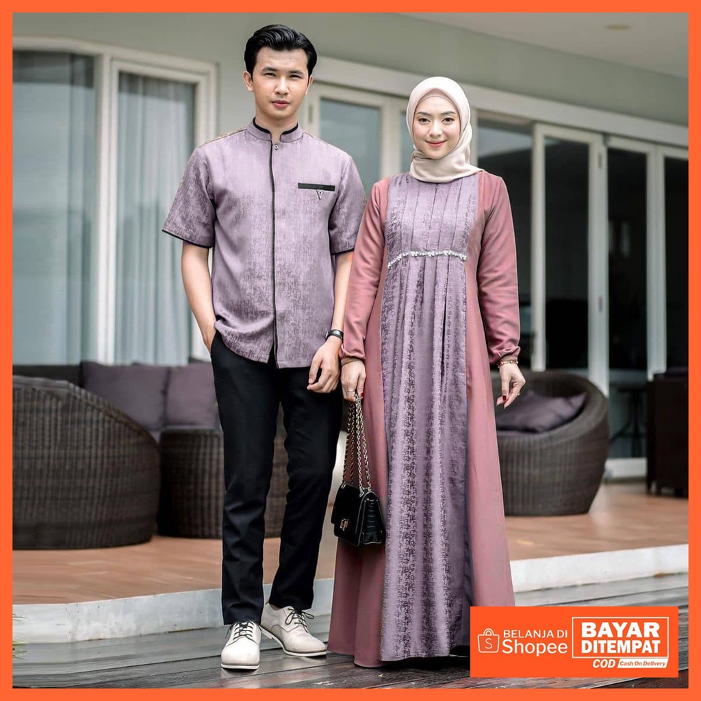 [NEW ARRIVAL] SARIMBIT BATIK COUPLE GAMIS ZIYA - GAMIS BUSUI - GAMIS COUPLE SPESIAL BAJU LEBARAN - SET BAJU COUPLE