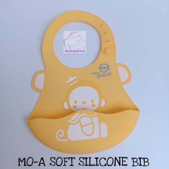 Little Giant MO-A Silicone Baby Bib cemelek makan silikon