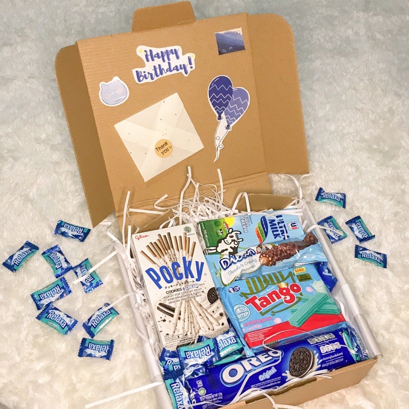 

[Blue] SNACK BOX BIRTHDAY GIFT GRADUATION GIFT