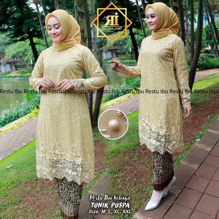 set kebaya tunik puspa berkualitas