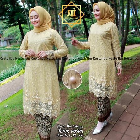 set kebaya tunik puspa berkualitas