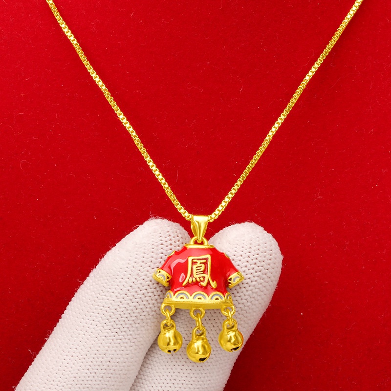 Kalung Liontin Gembok Lapis Emas Asli Kadar 375 Untuk Pria Dan Wanita