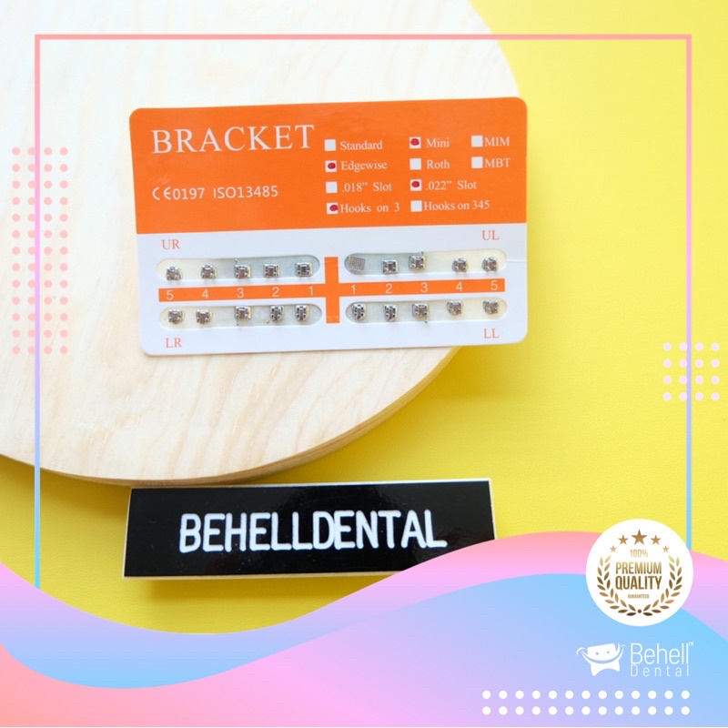 BRACKET BEHEL GIGI METAL PERAWATAN FANCY ORENS ORANGE OREN // BRACKET ORTHO WITH HOOK 3 // DENTAL BRACES ORTHODONTICS BRAKET BEHELLDENTAL ORIGINAL