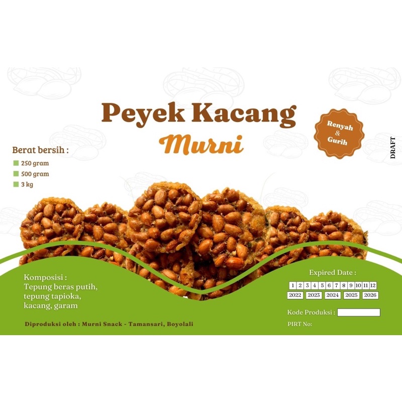 

Peyek kacang Murni