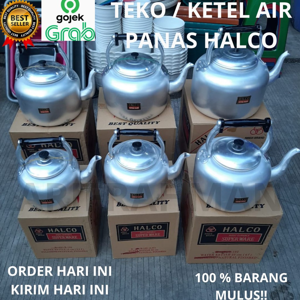 FREE BUBBLE WRAP HALCO - Teco Air / Teko Masak / Ketel Uk 18-20-22-24-26-28 Cm (3.5-4.5-6-8-10-13 Liter)