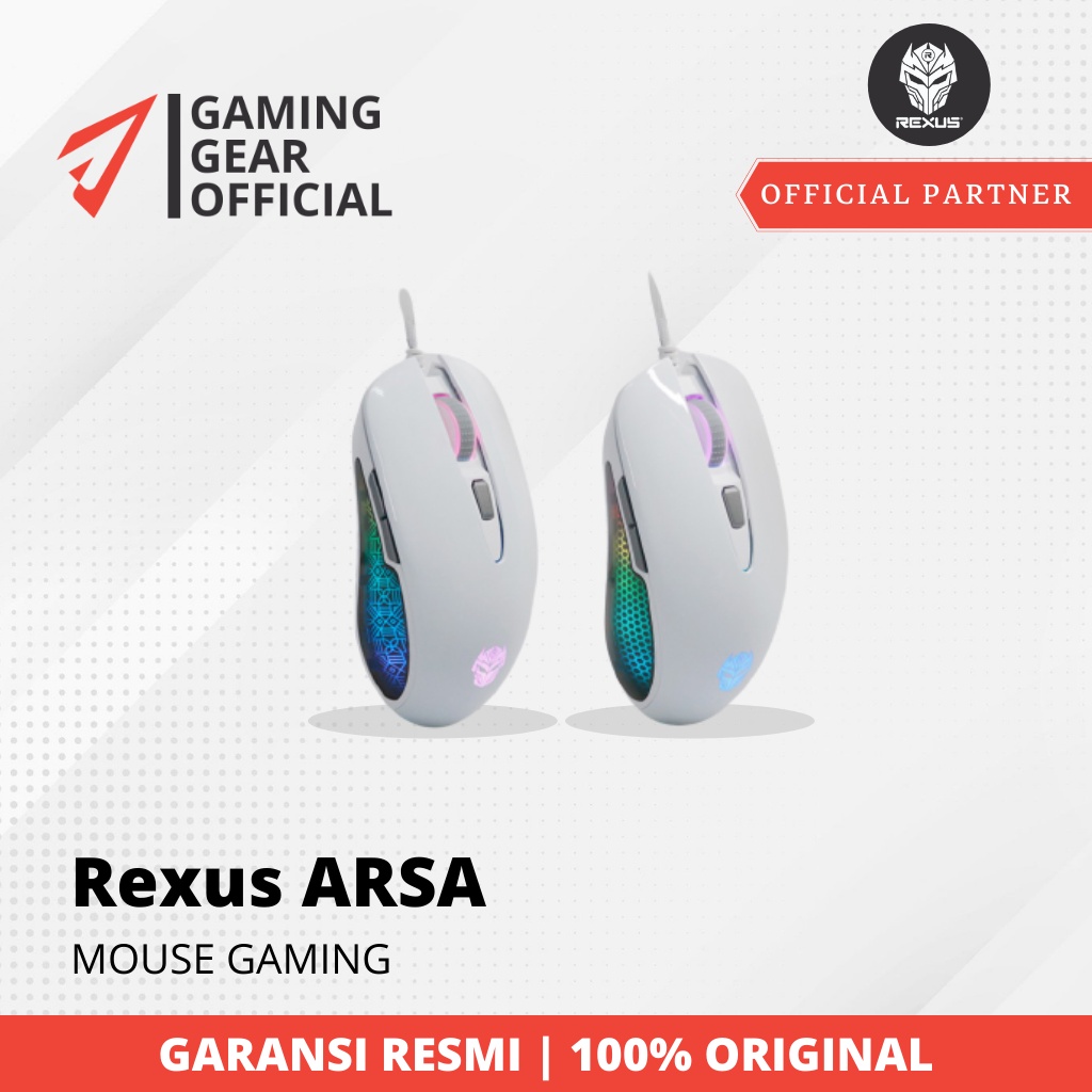 [100% ORI] Rexus Mouse Gaming Arsa 12400 DPI
