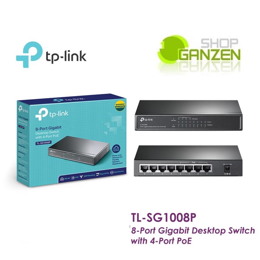 TP-LINK TL-SG1008P 8-port Gigabit Desktop Switch 4 Poe Ports SG1008P