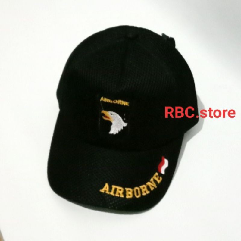 TOPI DOUBLE MESS LOGO AIRBORNE FULL BORDIR