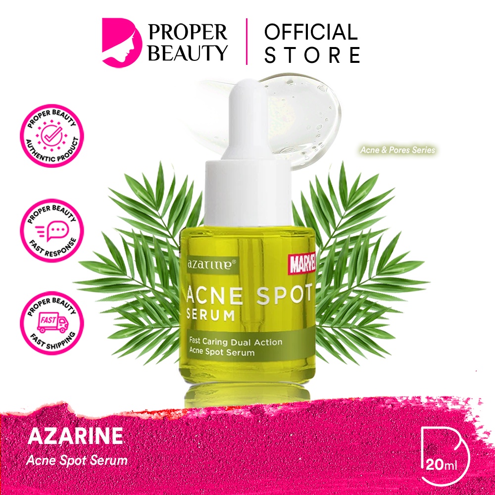 AZARINE Acne Spot Serum Indonesia / Acne & Pores Series 20ml / Jerawat Pori Wajah / Superhero Marvel