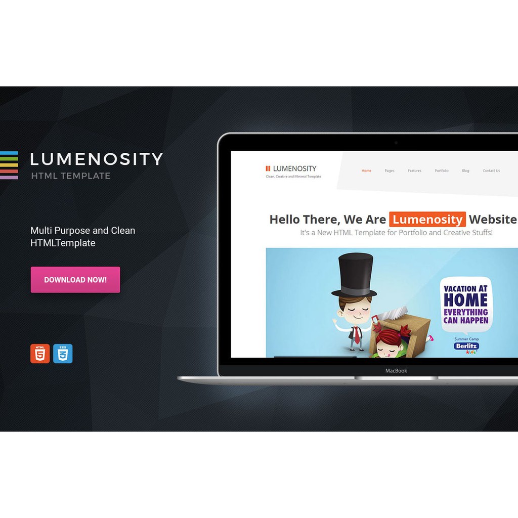 Landing HTML Page - LUMENOSITY Multipurpose HTML Template