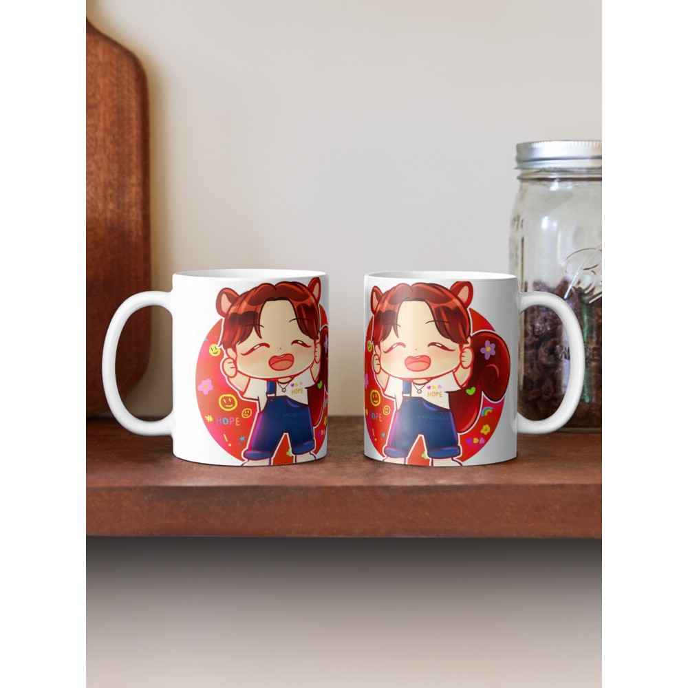 Mug Gelas Cangkir Hobi Chibi BTS version 1
