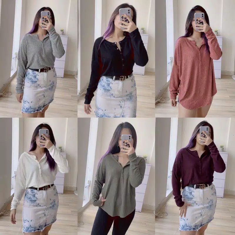 OLDNAVY WAFFLE KNITTED TOP - ORIGINAL ATASAN SWEATER RAJUT