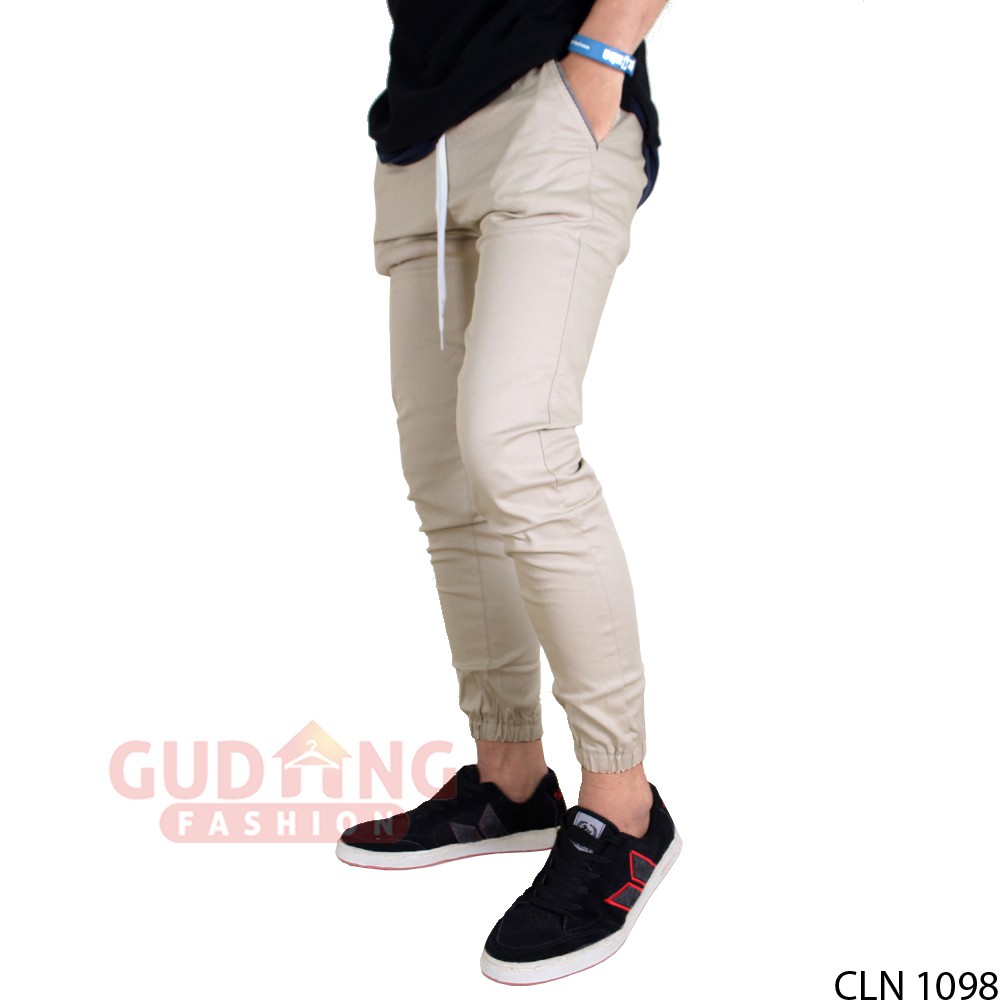 Celana Jogger Polos Pria Casual Panjang - CLN 1098