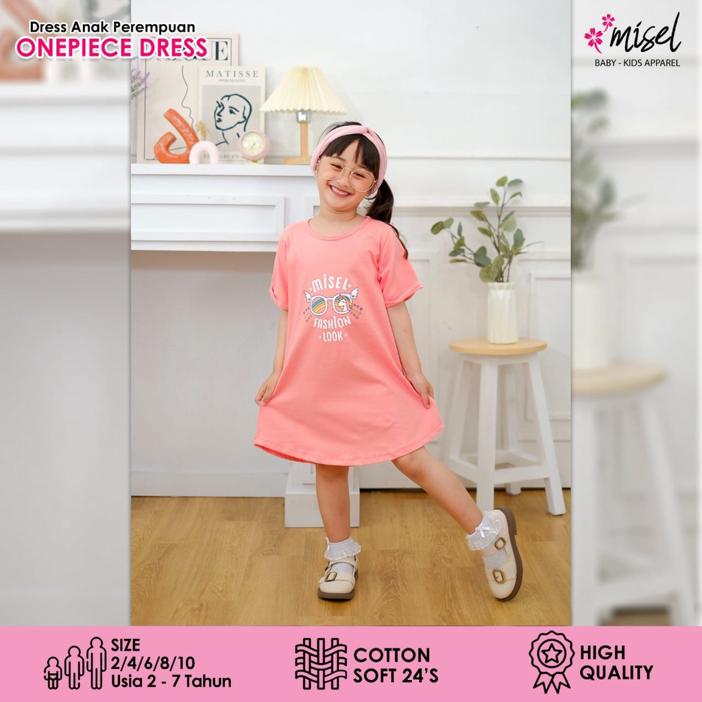 DRESS ANAK PEREMPUAN MICEL PREMIUM PENDEK-2