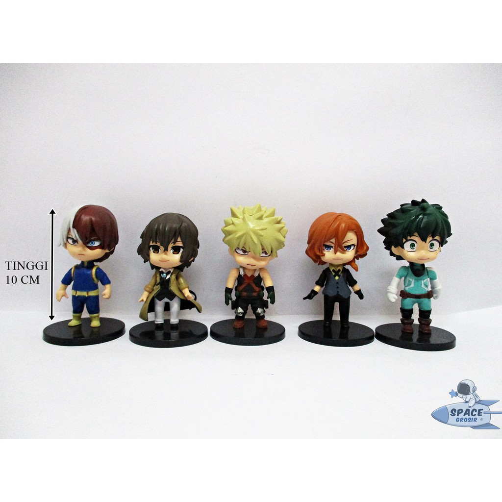 Action Figure Mainan Pajangan Boku no Hero Academia x Bungo Stray Dogs Dazaii Chuya My Hero Academia Anime Set