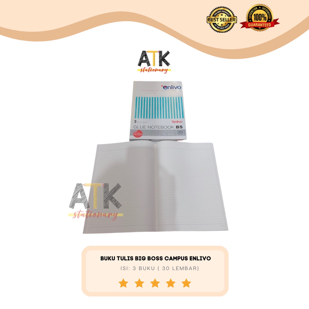 Buku Tulis Big Boss 30 Lembar ENLIVO / Buku Tulis CAMPUS 30 Lmbr atk