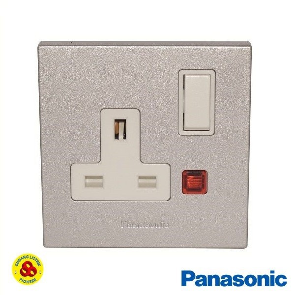 Panasonic Stop Kontak AC WBSJ1214 MWS 3P Style Series Matte Silver