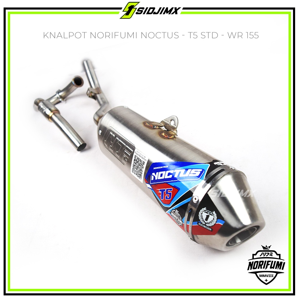 Knalpot Kenalpot Muffler Norifumi Stainless NOCTUS T5 Standar / Bore Up KLX 150 Bigfoot Dtracker New CRF 150L WR 155 Original-6