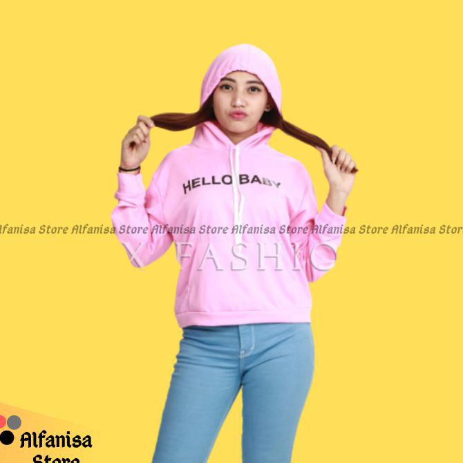 VMJ0 SWEATER HOODIE GIRL 168 / SWEATER CROP WANITA 168 - PUTIH ILWV