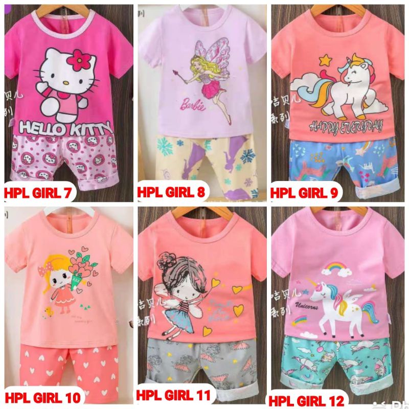 PIYAMA ANAK IMPORT SETELAN BAJU ANAK IMPORT CELANA 3/4