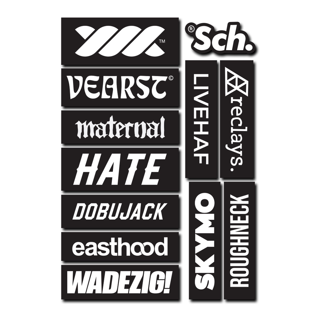 

STICKER PACK LOCAL BRAND 5 - STIKER AESTHETIC LAPTOP, AKSESORIS HP, ANTI AIR, MOTIF,HELM,TUMBLER