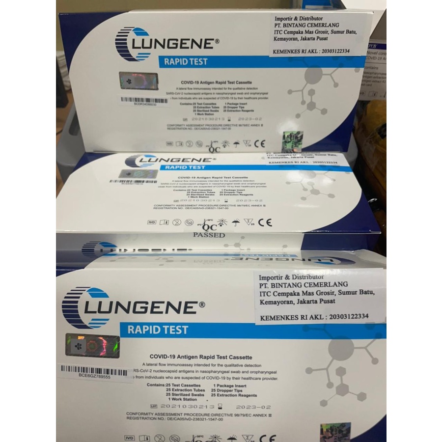 clungene swab antigen isi 25 test AKL izin KEMENKES