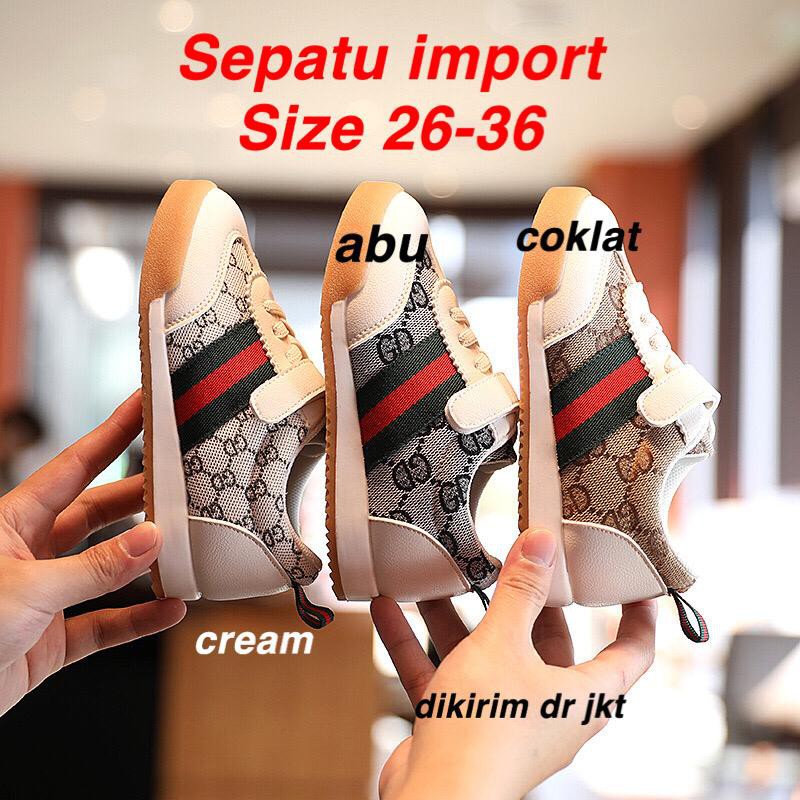 (LOLI-JKT)SP-Y301 SEPATU ANAK UNISEX SEPATU SPORT 26-36 BAHAN BAGUS