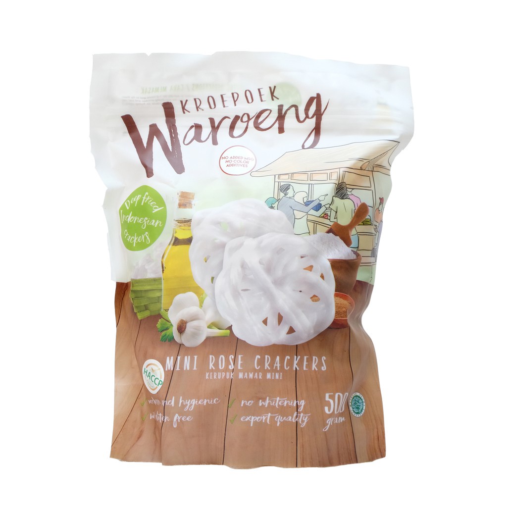 

Kropoek Waroeng Mini Rose Crackers 500gr