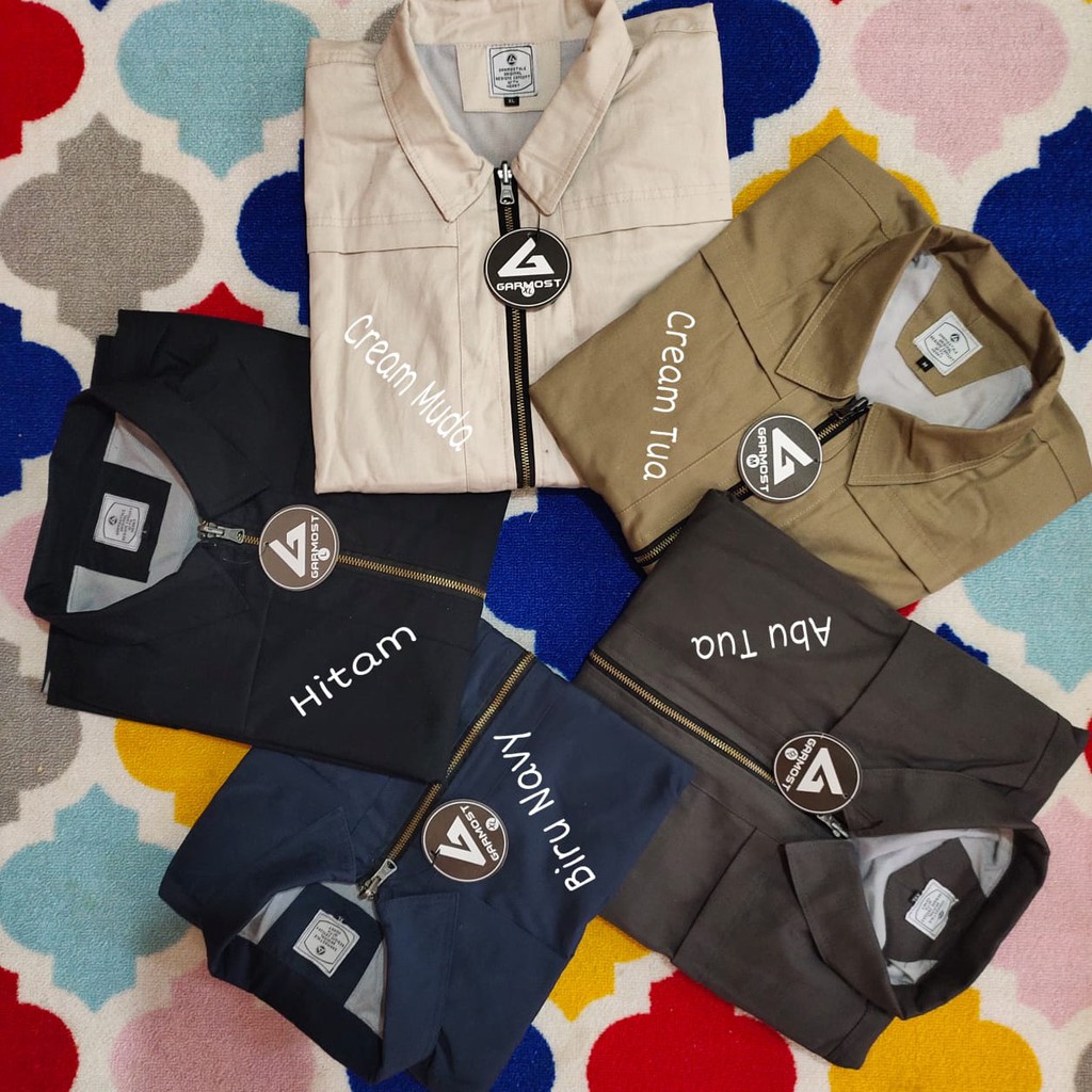 JAKET PRIA MOTIF SAFARI CASUAL DRILL