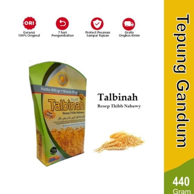 

Talbinah Resep Thibib Nabawy 400gr + 40gr Tepung Gandum 100%Original