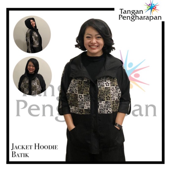 Jual JAKET HOODIE BATIK - TANGAN PENGHARAPAN - Kuning S Murah