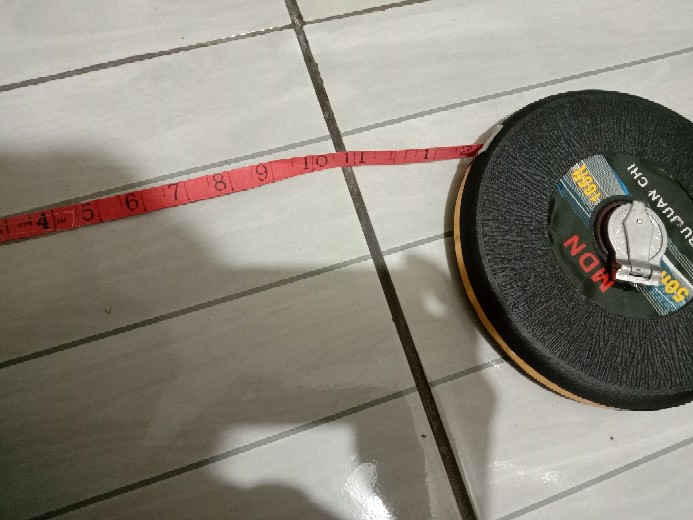 Meteran Bulat 50 M Kulit Kain | Meteran Roll | Meteran Tanah