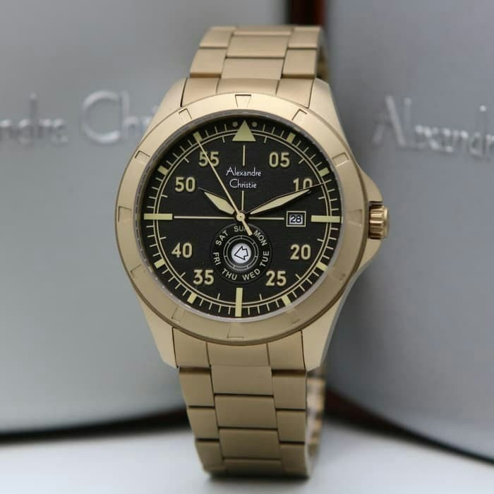 Jam Tangan Alexandre Christie AC 6537 ME Man Pria Stainless Steel Murah Original