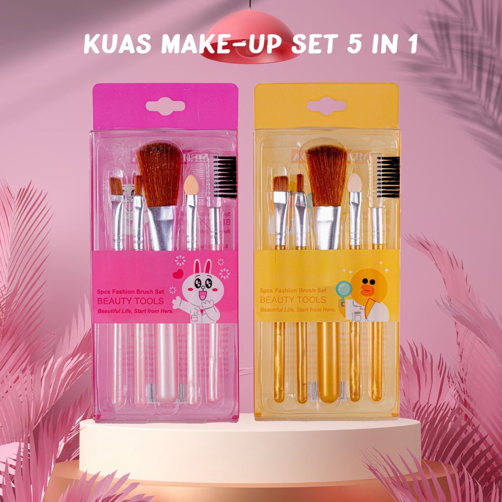 Kuas Make Up 2 Warna 5in1 (A 22)