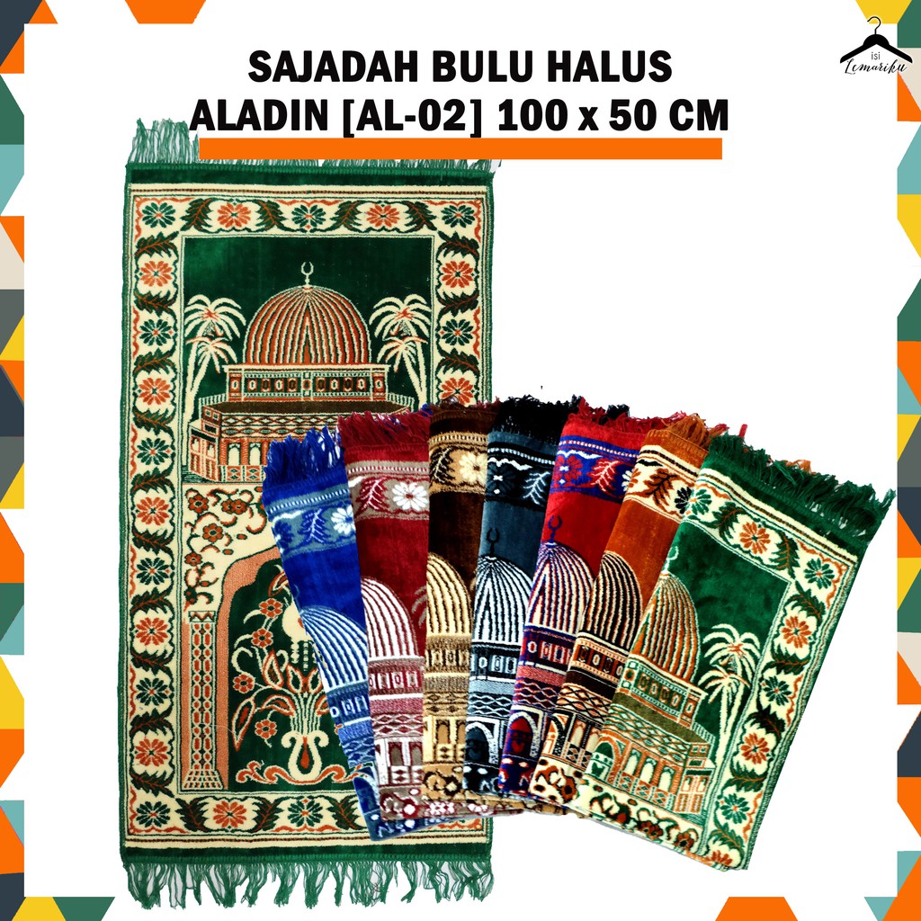 GROSIR / SABLON 50pcs Sajadah Bulu Beludru Halus Aladin 50x100cm