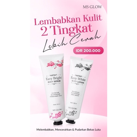 Easy white body series msglow/ paket body care ms glow
