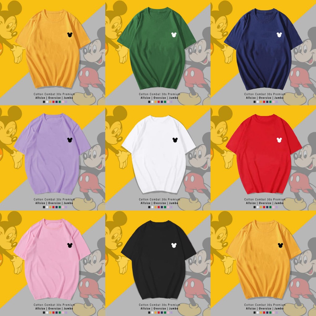 MICKEY HEAD SIDE / TERMURAH / PREMIUM BAJU KAOS  / T-SHIRT / KATUN LENGAN PENDEK / TUMBLR TEE