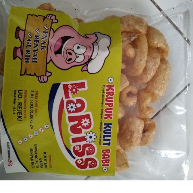 

Krupuk Kulit Babi merk laris 50 gr