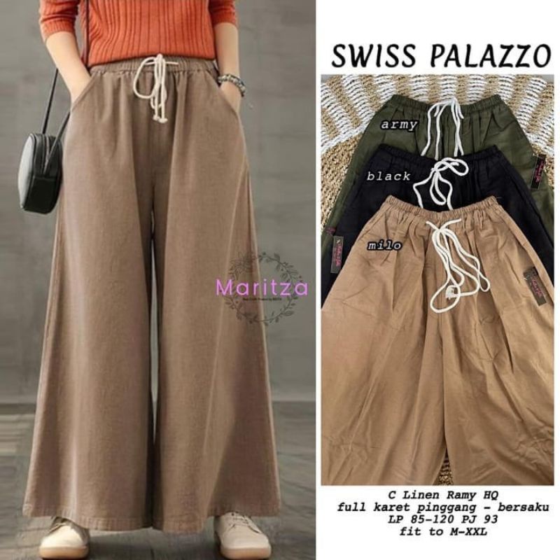 SWISS PALAZZO PANTS