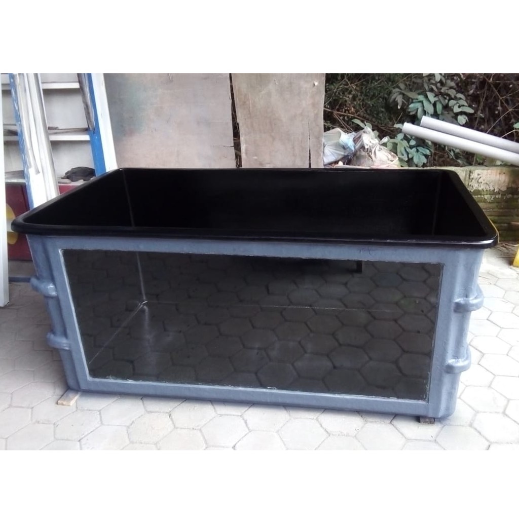 Bak Fiber Kolam Ikan Kombinasi Kaca 12mm UK. 200 x 100 x 90cm