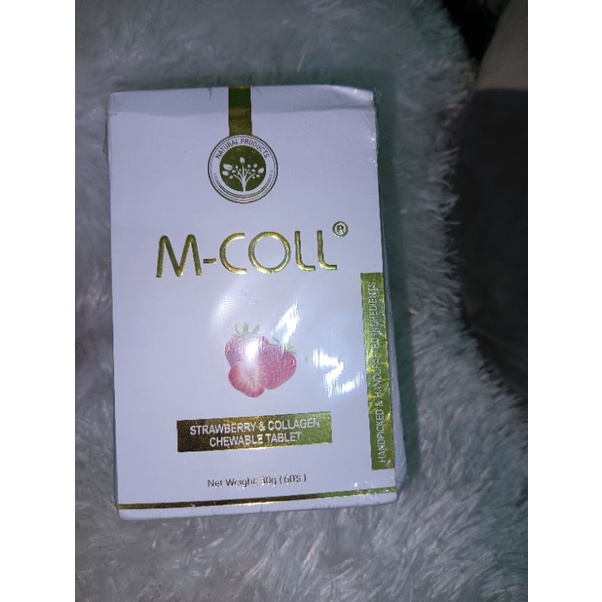 M-COLL Strawberry collagen chewable tablet