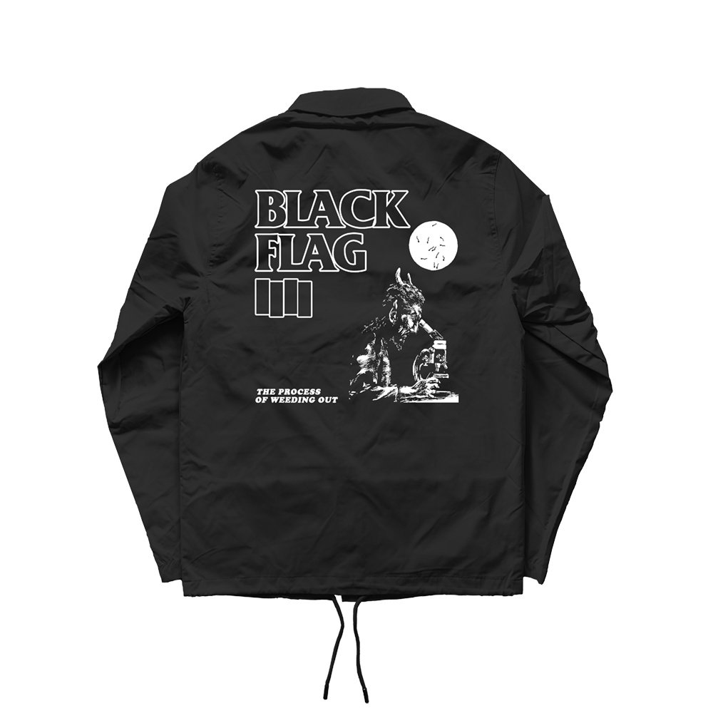 COACH JACKET BLACK FLAG | WINDBREAKER JAKET PRIA WANITA MUSIK BAND PUNK ROCK