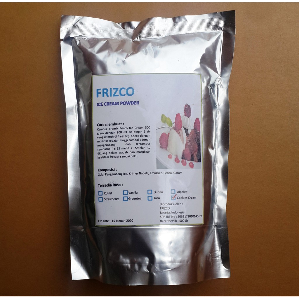 

CREAM COOKIES FRIZCO Ice Cream Powder 500gr Bubuk Es Krim frisco KRIM COKIES