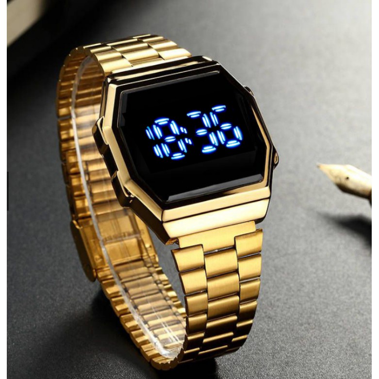 Jam Tangan Touch Screen Waterproof Digital Watch Fashion Stainless Wristwatch