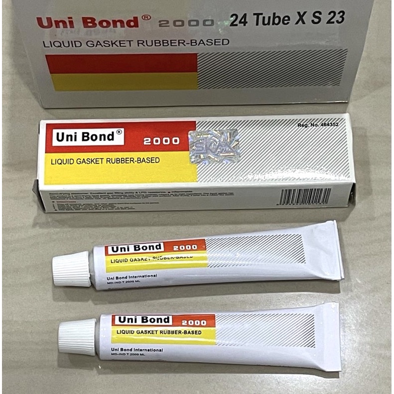 

Lem unibond 2000 Unibond gasket rubber based glue Lem bahan dasar karet packing unibond paking grey abu-abu