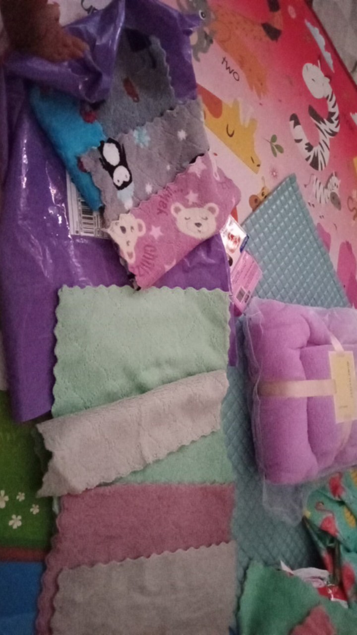 [jy]1271 Kain Lap 25*25 Cm Motif Kartun Besar Anti Minyak Pembersih Multifungsi Micro Fiber