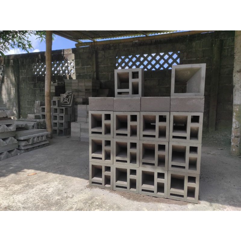 4 dimensi. Loster / Roster / Loster beton / Roster minimalis & contoh aplikasi pemasangan (NM026) 3D