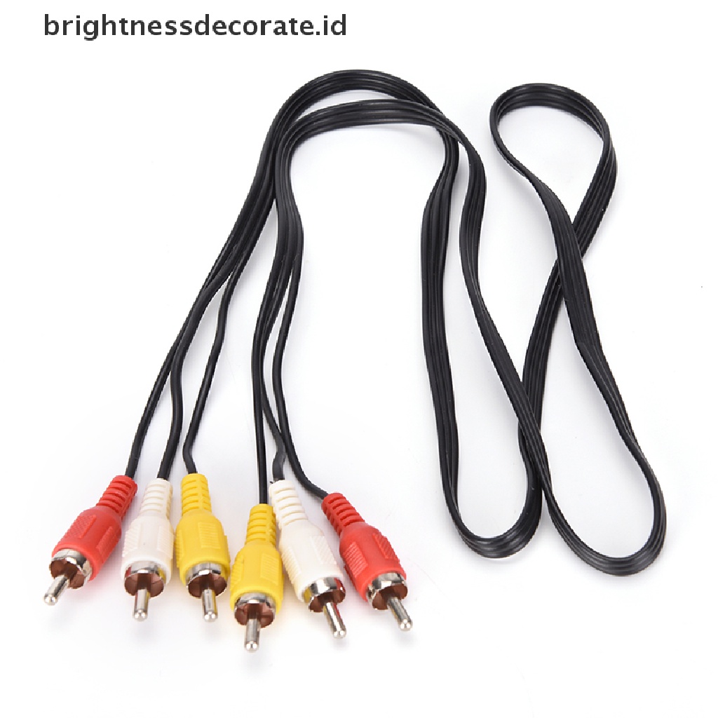 [birth] 3 RCA Male to 3 RCA Male Composite Audio Video AV Cable Plug  1M [ID]