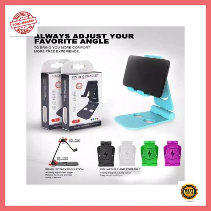 BAROKAH GAMIS Dudukan Handphone Portable smart phone Penyangga HP Yang Fleksible