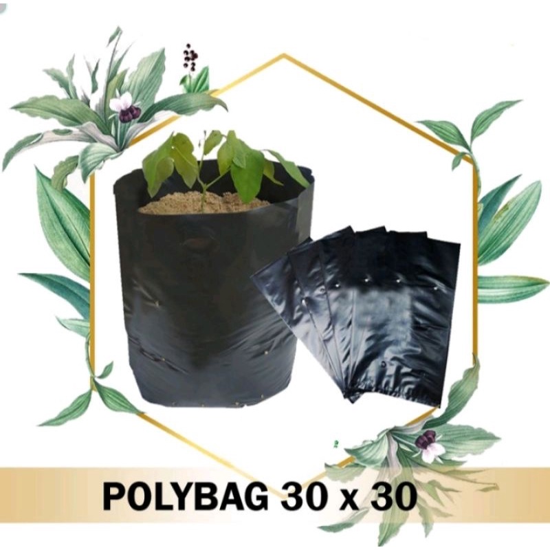 1 lembar Polybag Tanaman Polibag Tebal Kecil Sedang 30x30 Pot Plastik Polibek Bunga